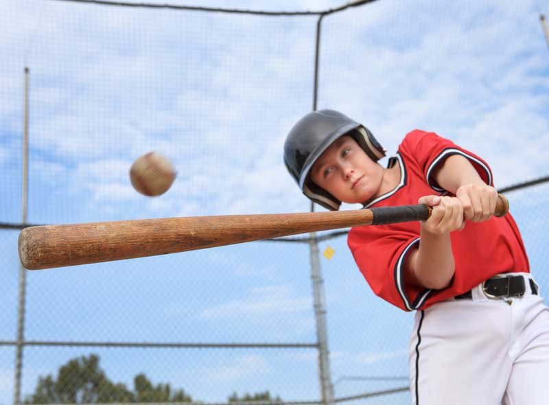 Boy Playing Baseball