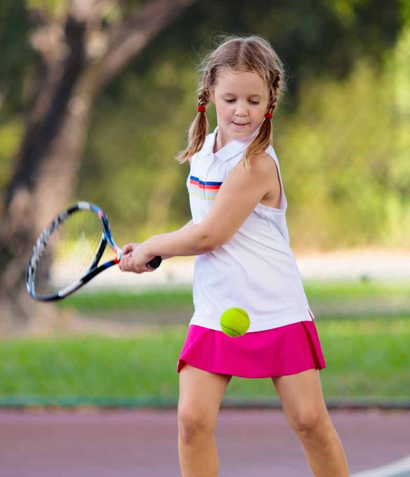 Girl Playing Tennis